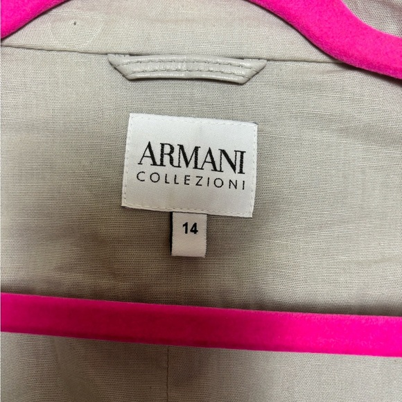 Vintage Armani Collezioni Gray Lambskin Leather and Flax Cropped Moto Jacket 14 - Picture 7 of 13